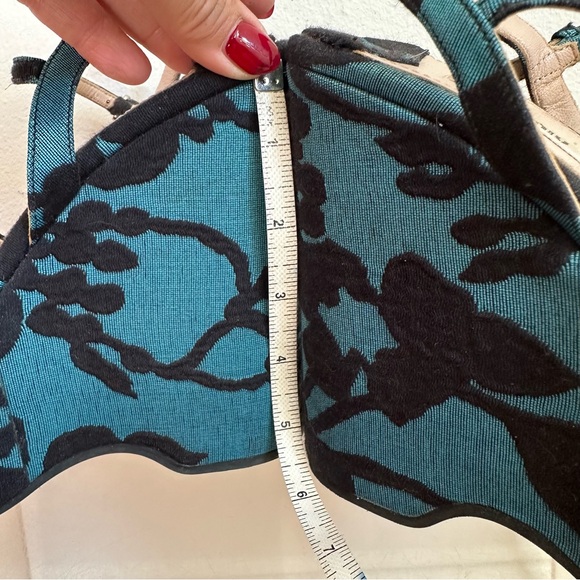 Miu Miu Brocade Platform Wedge Sandals 37 - Picture 6 of 7